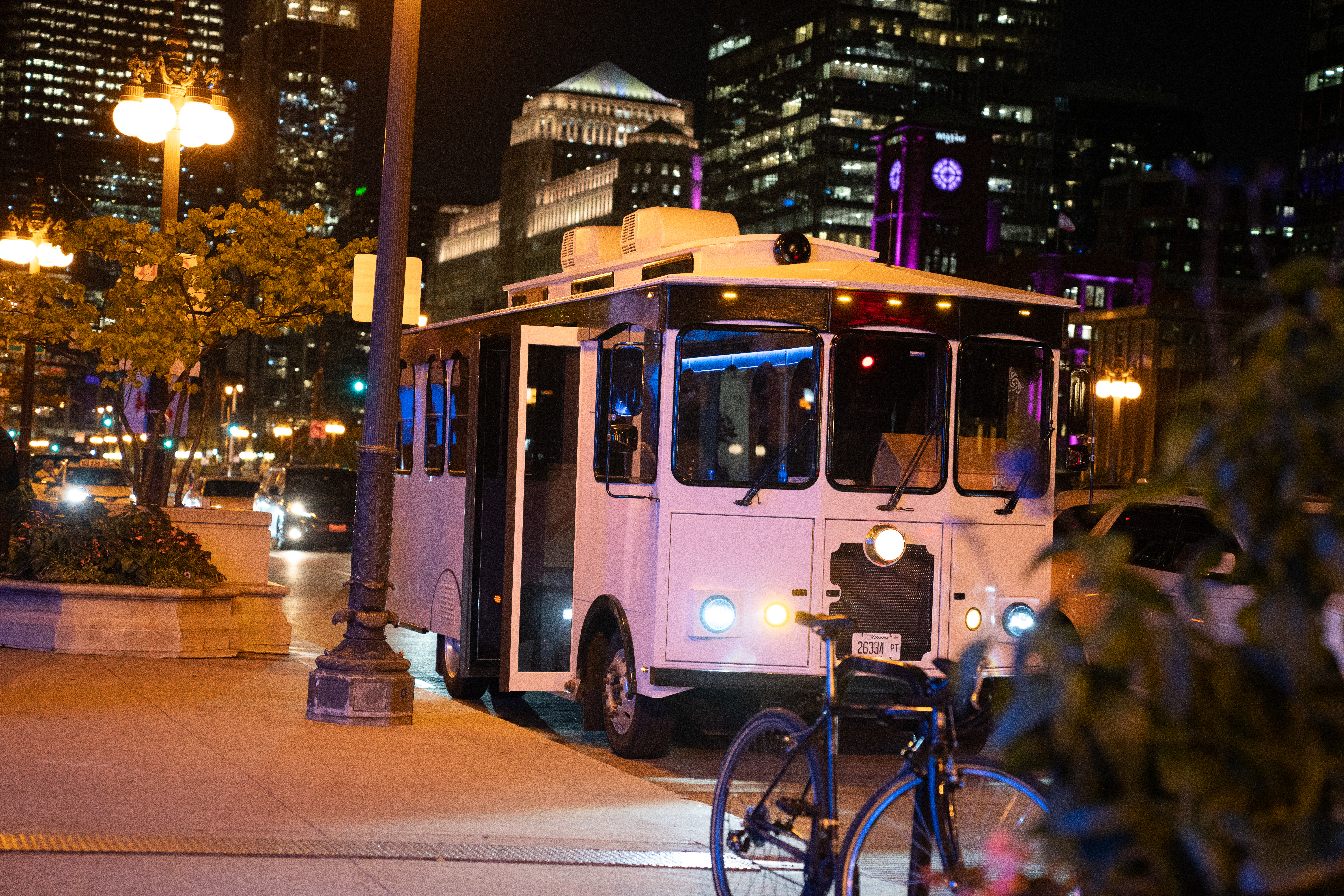 Luxury Chicago trolley interior alternate angle